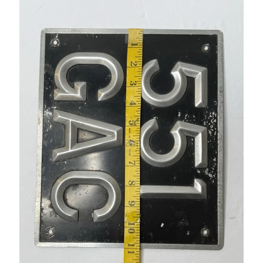 Vintage Vehicle Registration Plate Raised Characters‎ 1903-1973 Rare Collectors